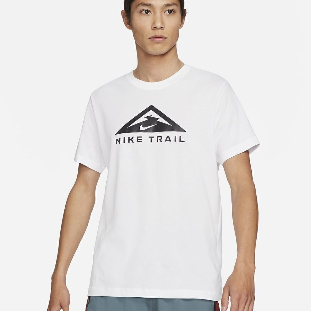 Nike Trail Dri-Fit Men's Running Shirt Short Sleeve White Black ACG Small S New